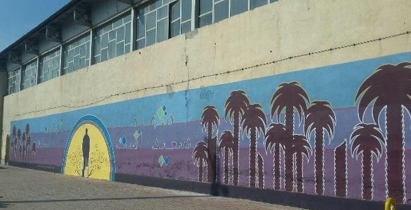 دیواری بزرگ در فاضل آباد رنگ ایثار و شهادت گرفت + تصاویر دیواری بزرگ در فاضل آباد رنگ ایثار و شهادت گرفت + تصاویر