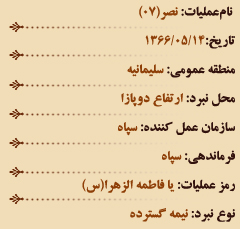 عملیات های هشت سال دفاع مقدس (مرداد ماه)