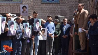اجتماع مردم و خانواده‌های شهدا و ایثارگران در حمایت از پاسخ مقتدرانه سپاه در اردبیل+ تصاویر