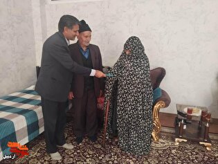 دیدار با والدین شهید «ناصر بهشتی گیللو» در اردبیل