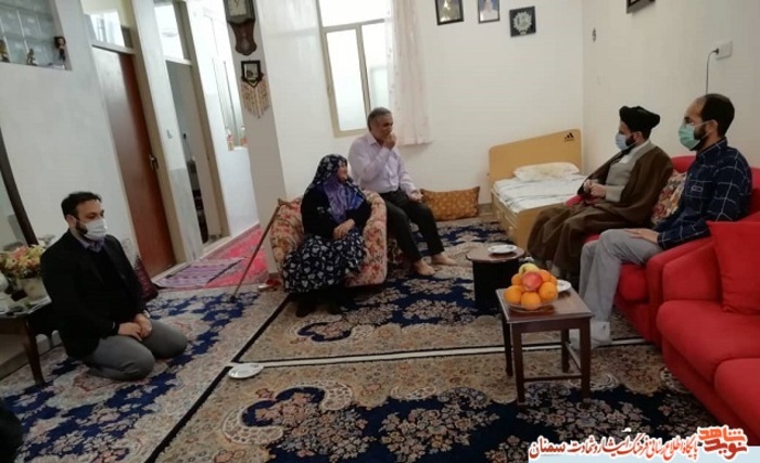 دیدار با مادر گرامی شهید والامقام نادر ناظری در سالروز وفات حضرت امالبنین (س)- گرمسار، هشتم بهمن ۱۳۹۹