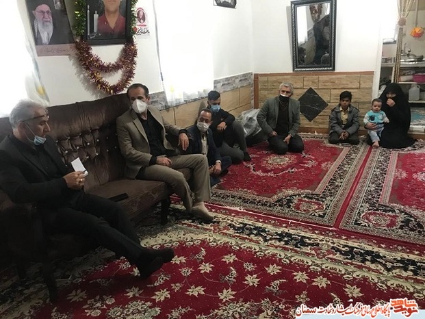دیدار مسئولان بنیاد شهید سمنان با خانواده معزز جانباز متوفا اتباع، مسلم محمدی- شانزدهم اسفندماه ۹۹ مهمانشهر سمنان