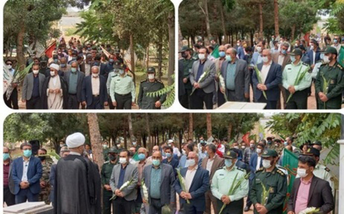 مراسم گلباران گلزار شهدای شهرستان میامی- سوم خرداد ۱۴۰۰