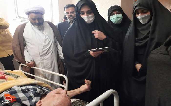 دیدار دکتر نرجس سلیمانی با جانباز گرانقدر حسین جندقی - دوم خرداد ماه ۱۴۰۱ شهرستان مهدیشهر