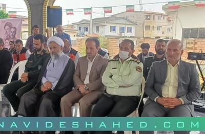 آیین رونمایی از سنگ مزار شهدای گمنام در شهرستان بندرترکمن